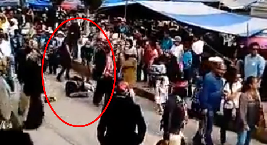 VIDEO: Matón liquida a bailarín durante la calenda en Oaxaca