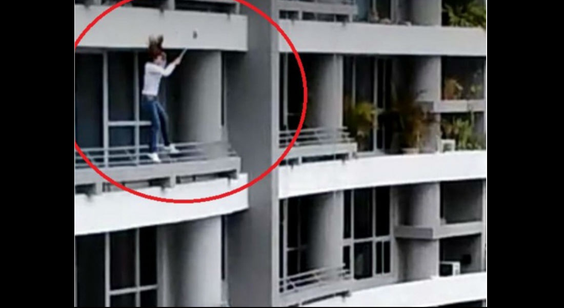 VIDEO: Joven cae del piso 27 por tomarse selfie