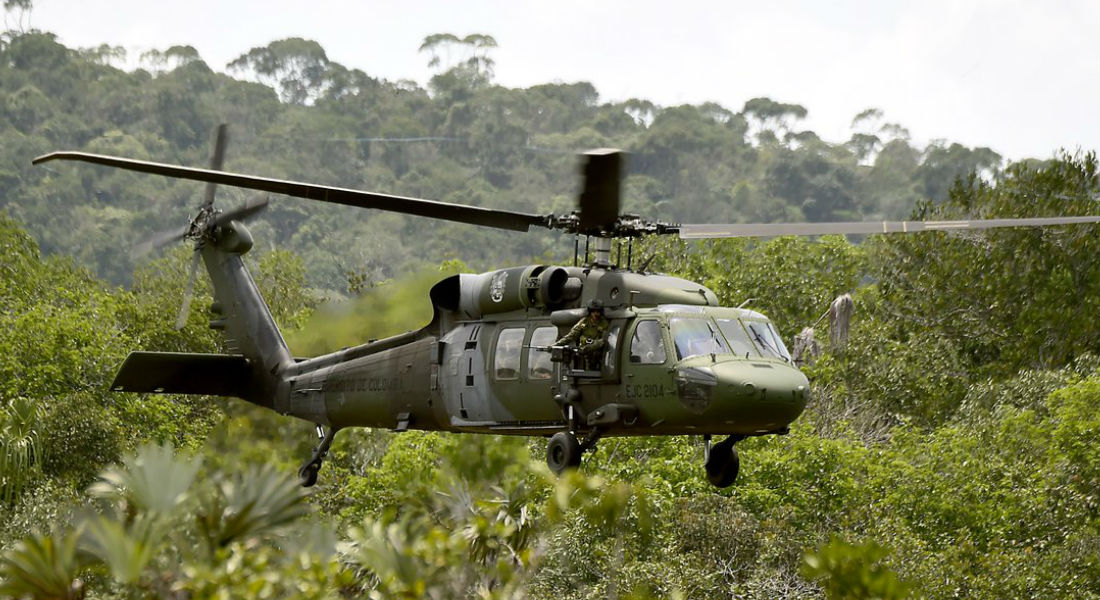 Cuatro muertos en accidente de helicóptero militar en Colombia