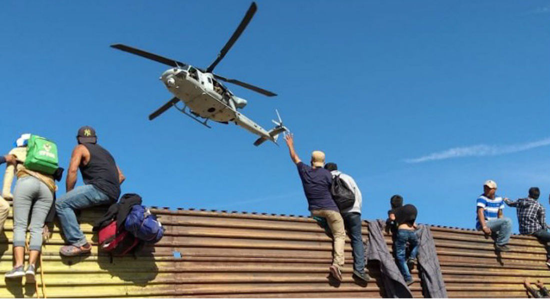 EUA lanza gas contra migrantes en frontera con México