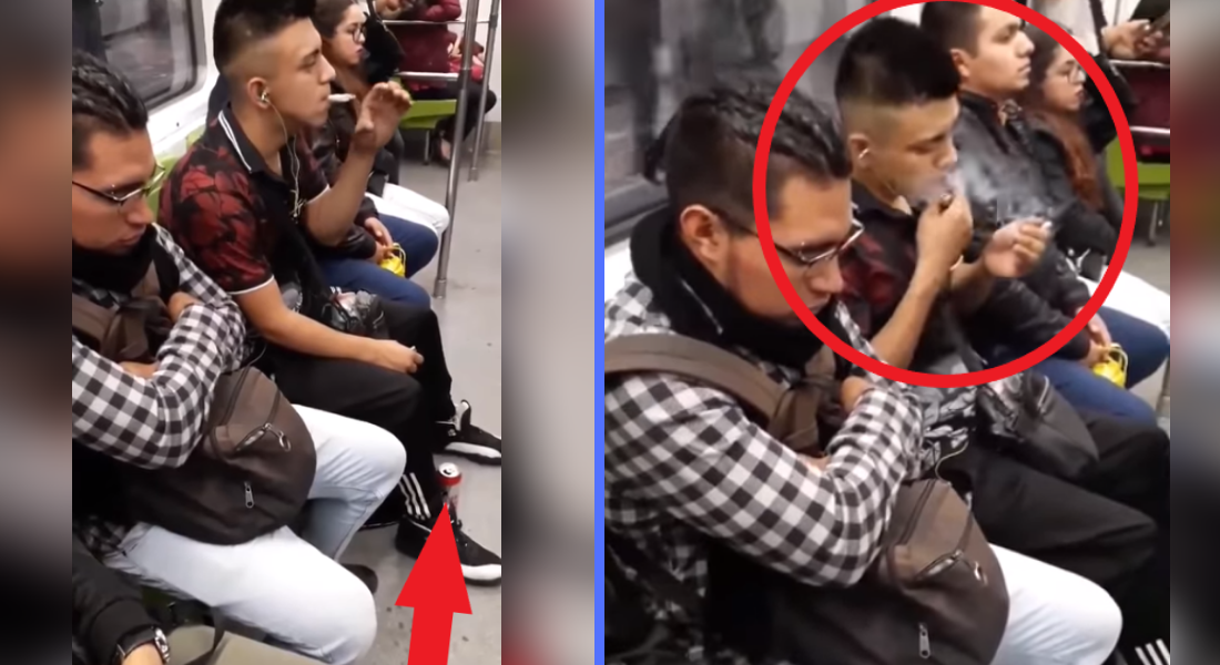 VIDEO: Se avienta «las tres» en vagón del metro, traía la fiesta