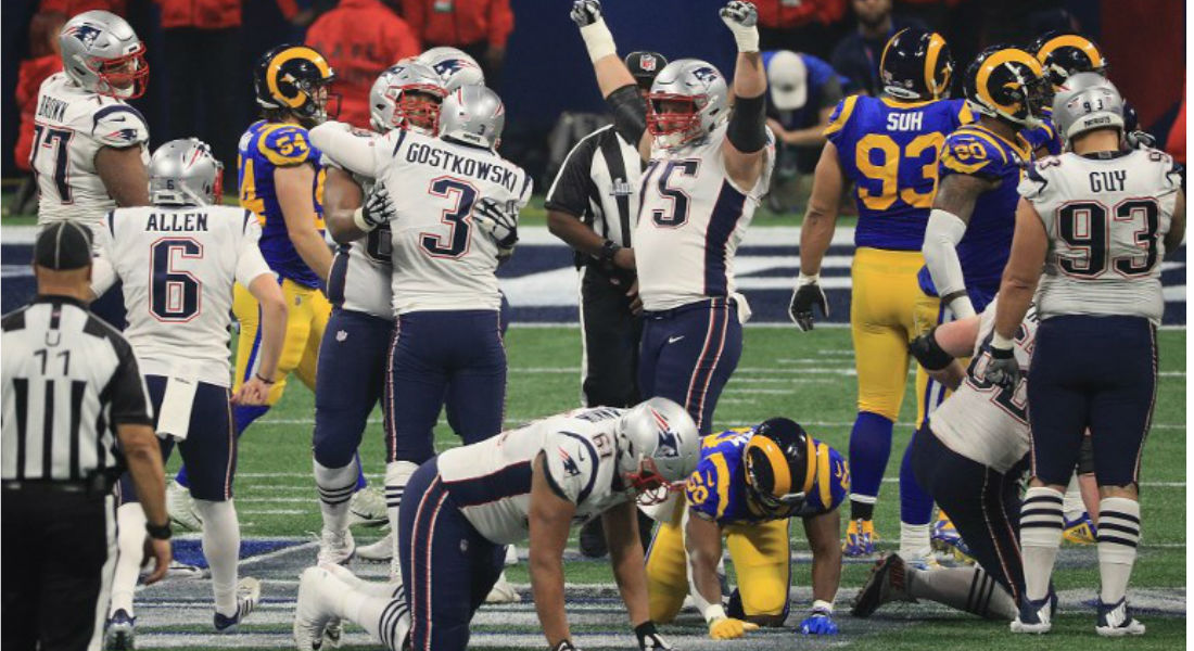 Patriots gana su sexto Super Bowl con triunfo 13-3 ante Rams