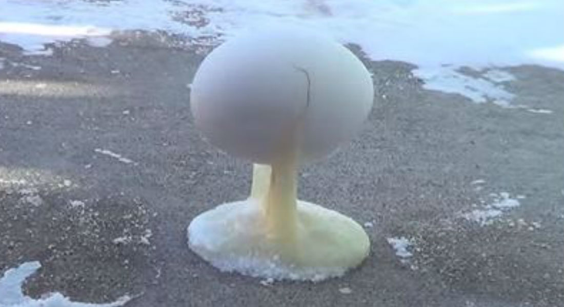 En Minnesota hace tanto frío que los huevos se congelan en el aire