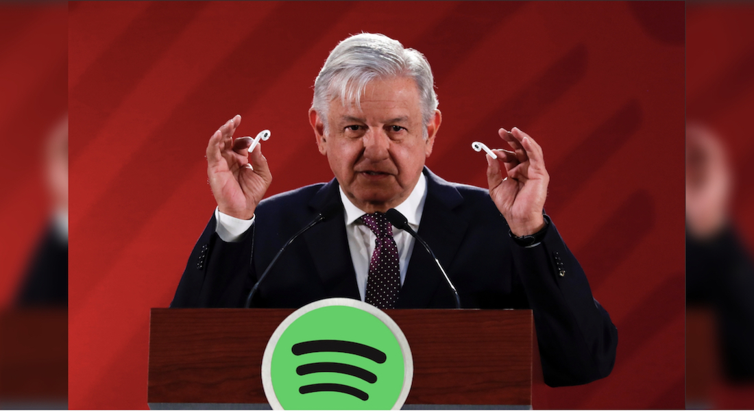 Conferencias matutinas de López Obrador ya llegaron a Spotify
