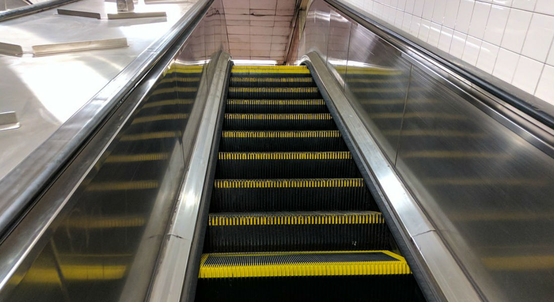 Cancelan servicio de las escaleras eléctricas en línea 7 del Metro