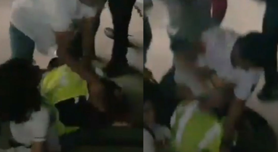 VIDEO: Agrede a policía en nuevo estadio y lo apodan #LordBeis