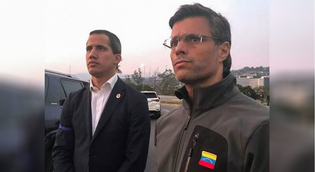 Guaidó libera a Leopoldo López y llama a levantarse contra Maduro