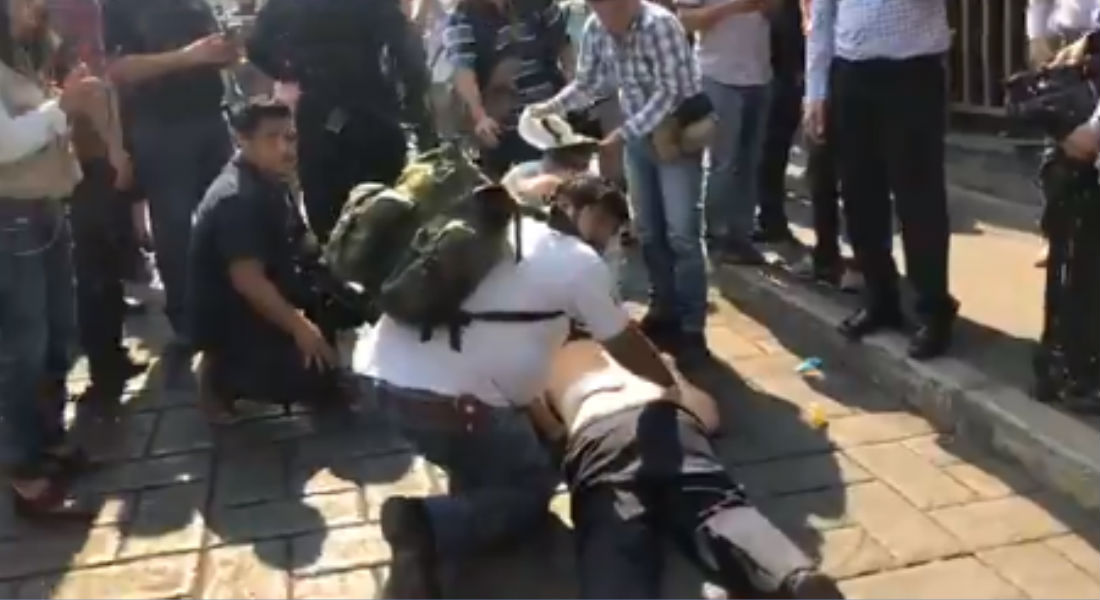 Disparan contra líderes de manifestación en Cuernavaca