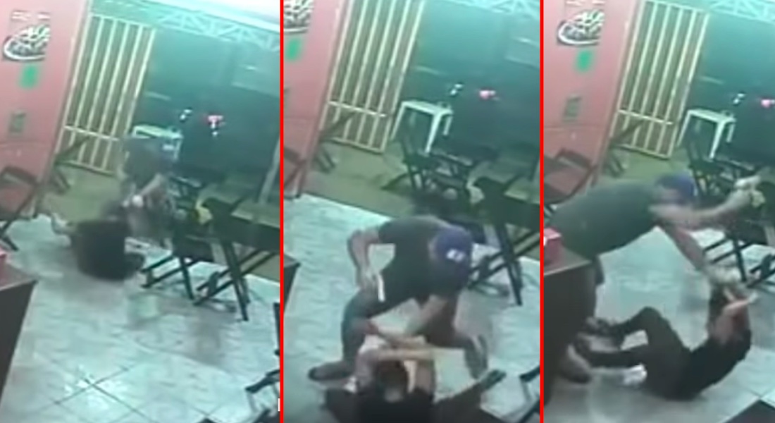 VIDEO: Policía golpea a mujer por servirle la hamburguesa equivocada