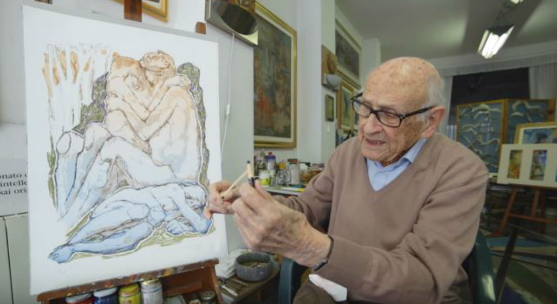 VIDEO: Así es el youtuber de 107 años que enseña a los jóvenes a pintar