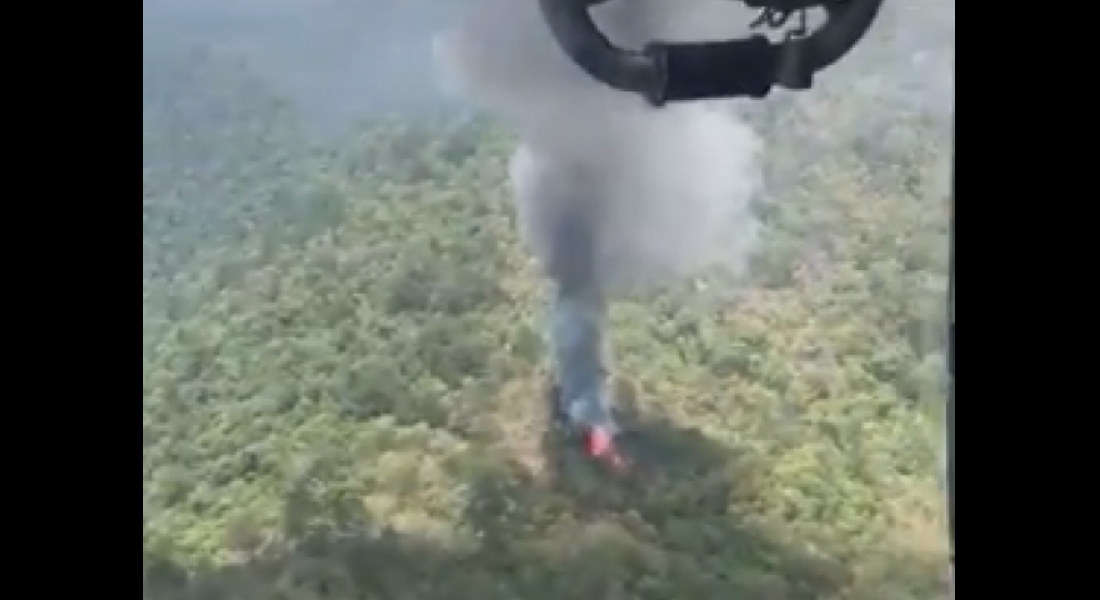 Murieron seis en desplome de helicóptero que combatía incendio