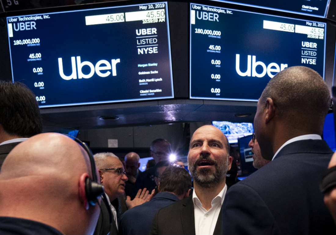 Uber fracasa en su primer día en Wall Street