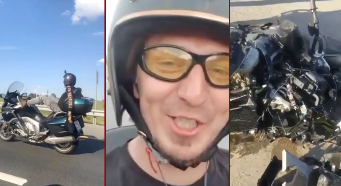 Comparte video manejando moto con los pies y muere horas más tarde en accidente