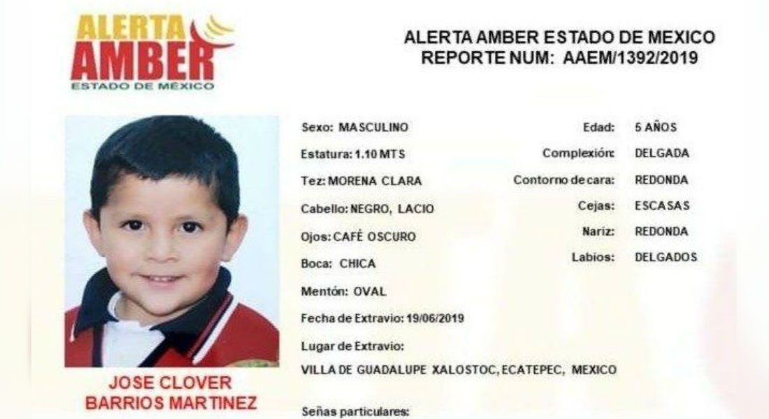 ¡Difundamos! Al niño José Barrios se lo llevó un hombre en Ecatepec