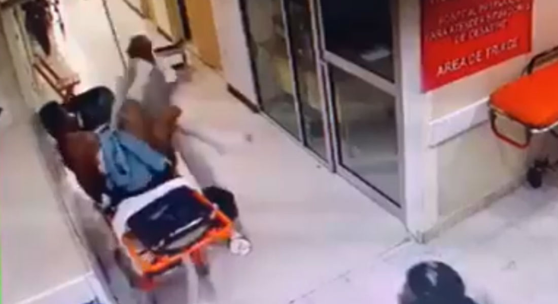 VIDEO: Herido y ebrio, paciente golpea a enfermera antes de su cirugía