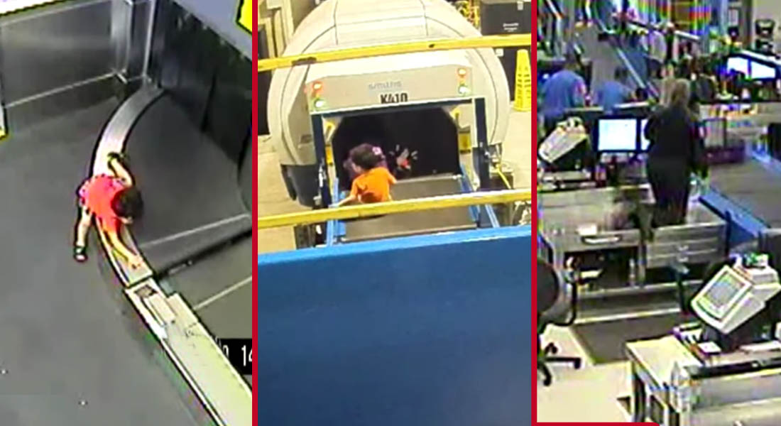VIDEO: Niño cae a banda transportadora de equipaje en el aeropuerto