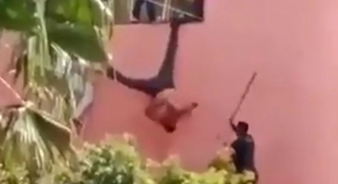 VIDEO: Era policía la persona que agarró de piñata a ladrón en Jalisco