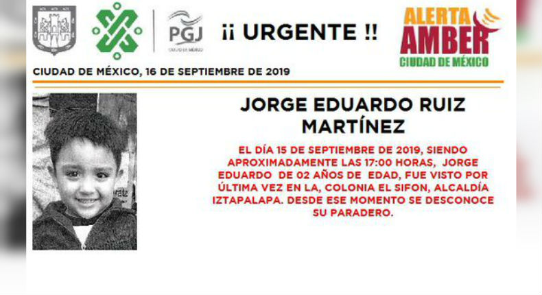 ¡Lo buscan! Jorge Eduardo, de 8 años, desapareció en Iztapalapa