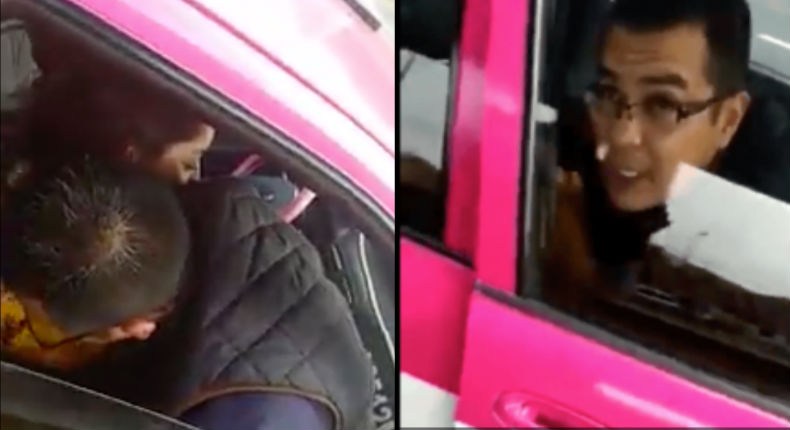 VIDEO: Cachan a taxista teniendo sexo en su unidad, en pleno Periférico