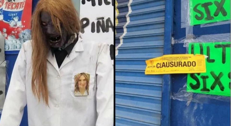 Por usar foto de alcaldesa en maniquí zombie, clausuran local a hombre