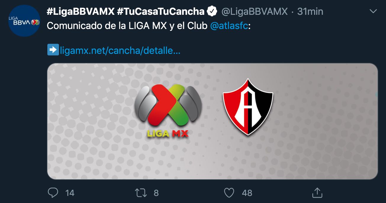 Clausura 2020 Futbol mexicano cancelado