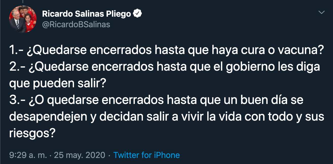 Salinas Pliego desapendejen