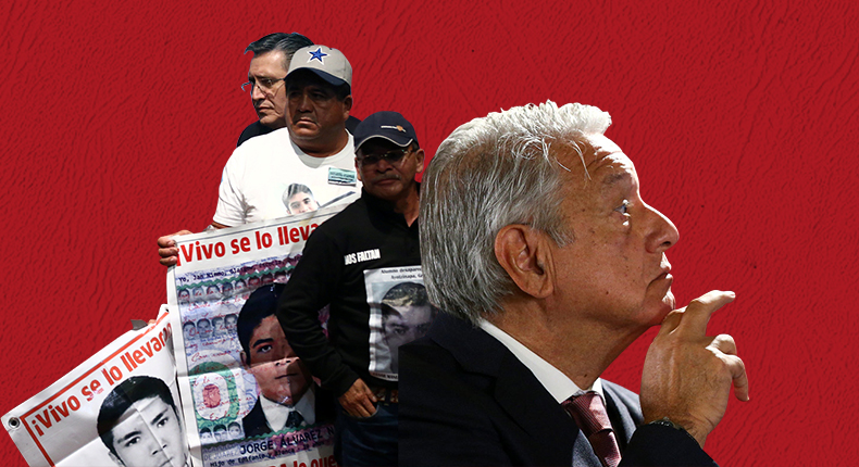 AMLO se reune con padres de los 43 desaparecidos en Ayotzinapa