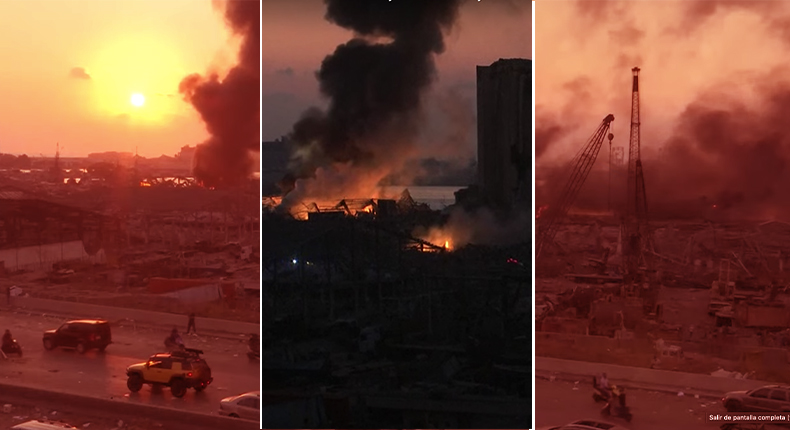 Así fue la explosión en Beirut, capital de Líbano