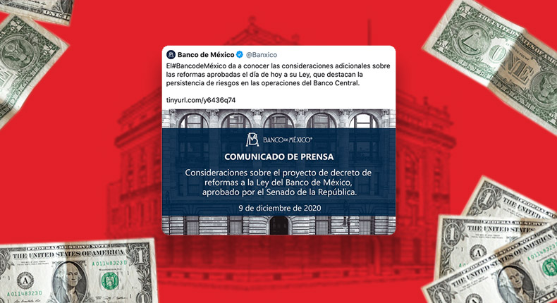 Banxico advirtió los riesgos de la reforma sobre captación de divisas que aprobó el Senado —podría vulnerar su autonomía y confianza internacional