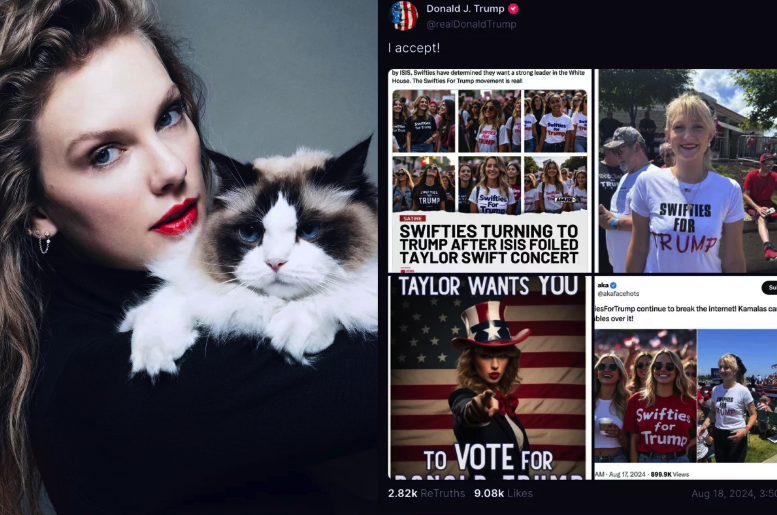 ¿Qué tiene que ver Taylor Swift con la guerra entre Donald Trump y Kamala Harris?